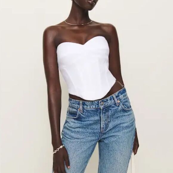 Reformation Pacie Linen Top size 12 NWT $ 178 - Picture 3 of 8